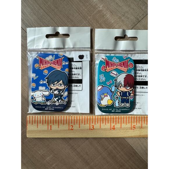 My Hero Academia Sanrio Pin Button Can Badge Todoroki Sam Tenya Cinnamoroll - Picture 6 of 6
